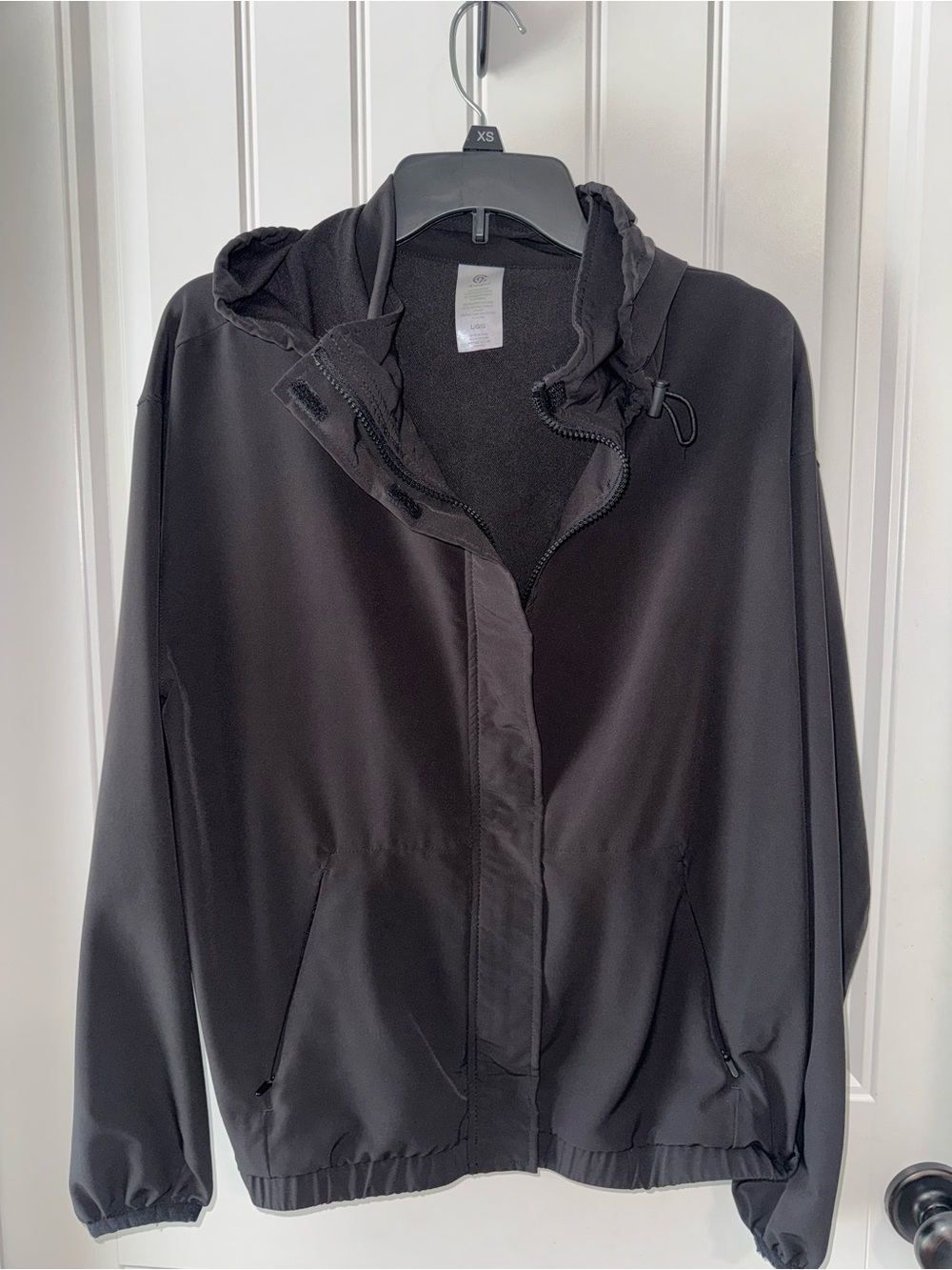 Champion Black Hooded Windbreaker Jacket